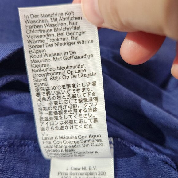 J.Crew Navy Blue Short Sleeve T-Shirt Cotton & Lyocell Blend Womens Size S - Picture 11 of 13